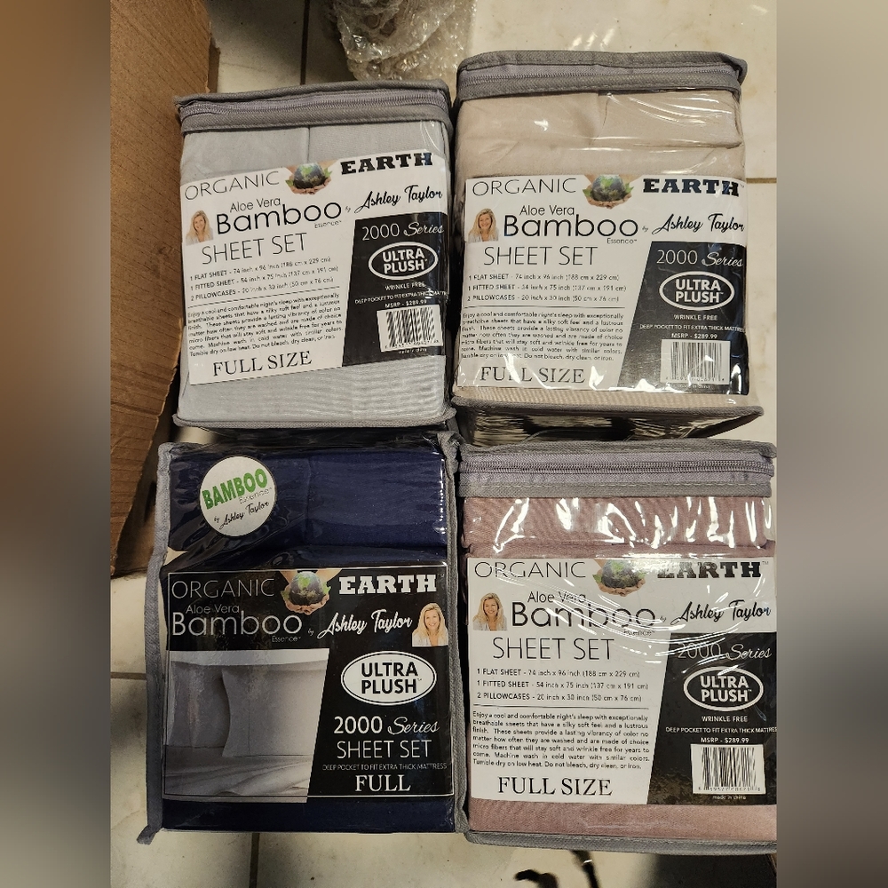 New 4 pc Bamboo sheet set